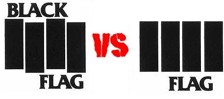 Black Flag vs. Flag in 2013... (Logo (c) Raymond Pettibon)